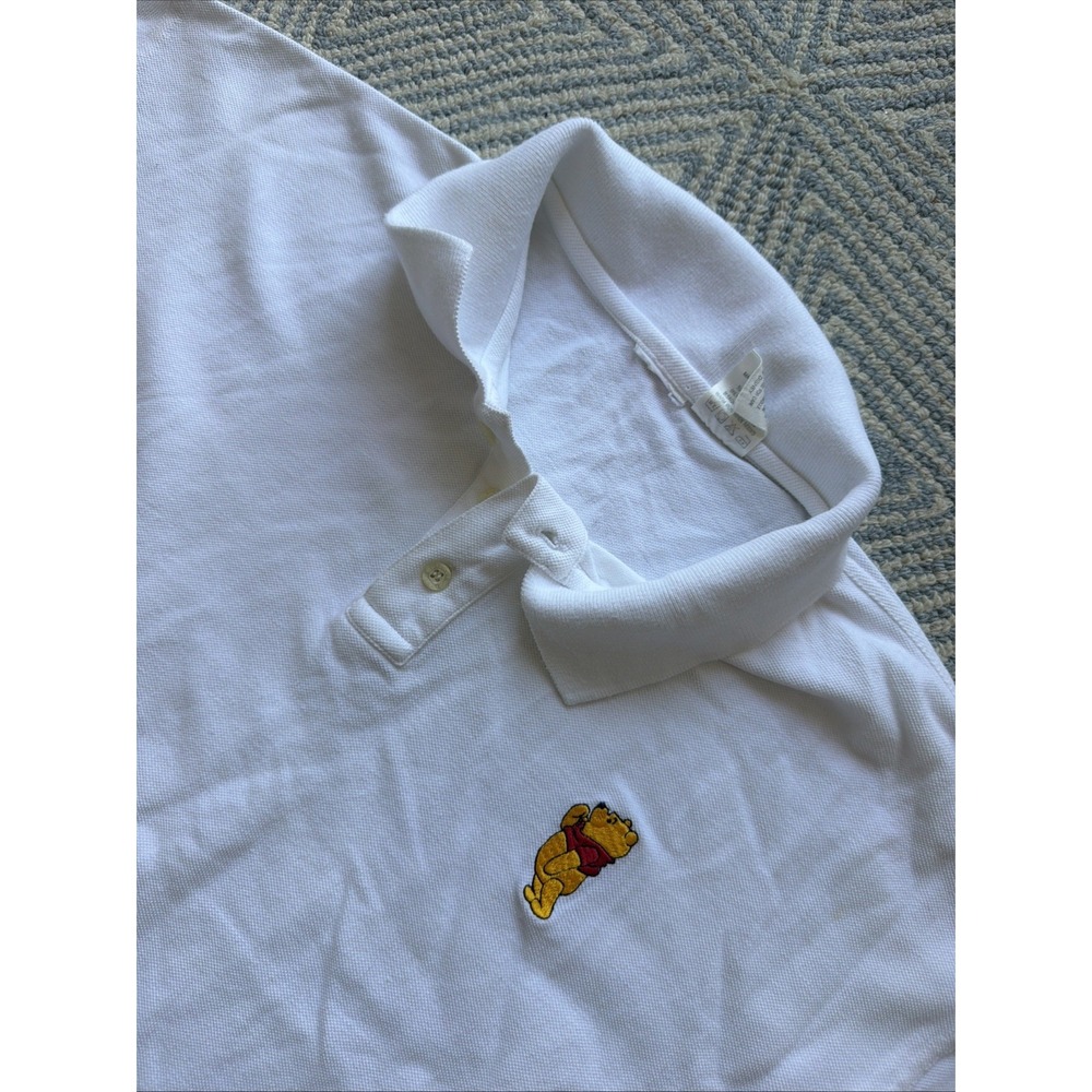 Disney Winnie the Pooh Embroidered Logo Polo - White - XXL